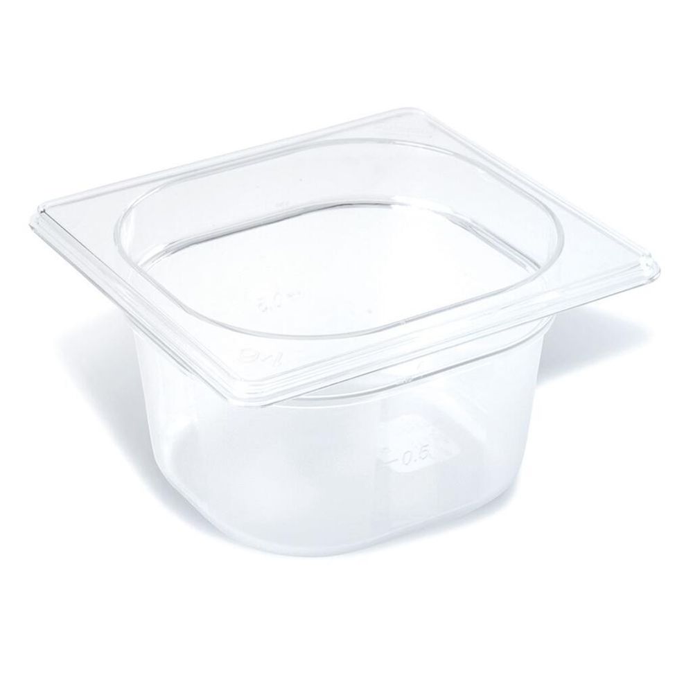 Гастроемкость 1/6 h65 мм поликарбонат 176*162*65 мм прозрачная 1 л P.L.