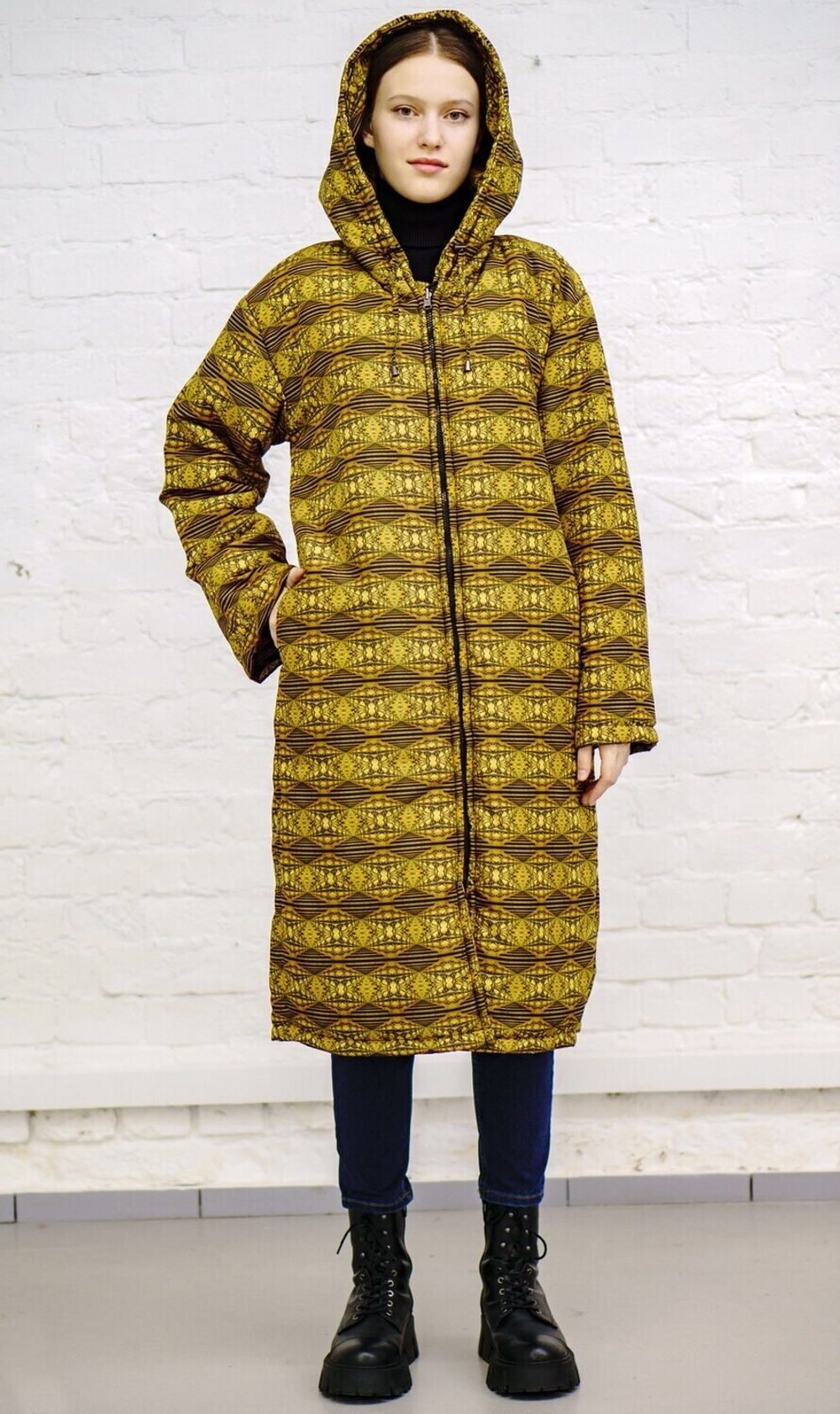 Двустороннее пальто-парка