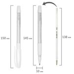 Ручка гелевая с грипом PENSAN "Neon Gel", БЕЛАЯ, узел 1 мм, линия письма 0,8 мм, 2290/12