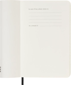 Еженедельник Moleskine (DSB12WN2) Classic Soft WKNT Pocket 90x140мм 144стр. мягкая обложка черный