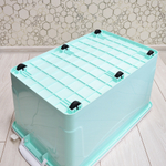 Контейнер 50л для хранения светло-бирюзовый/белый/белый