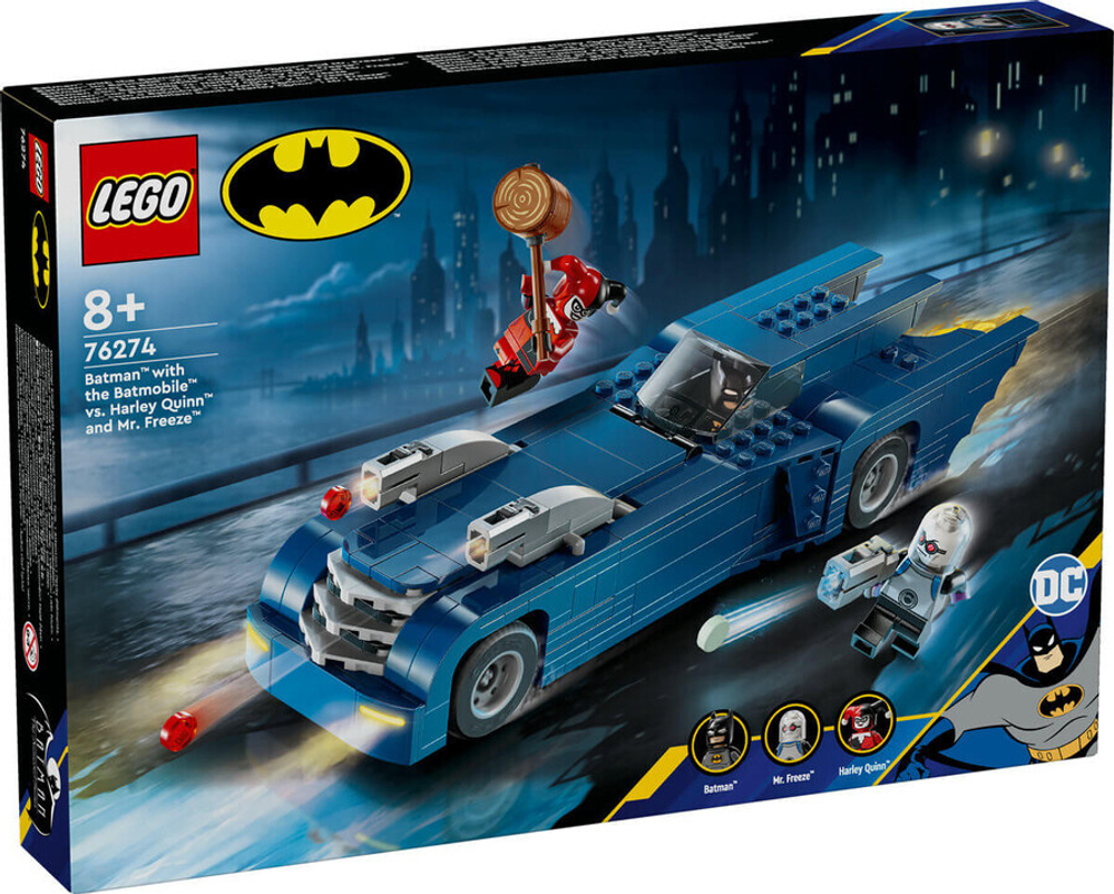 Конструктор LEGO DC Batman 76274 Бэтмен на Бэтмобиле против Харли Квинн и Мистера Фриза