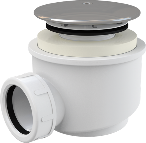 Сифон для душ. поддона хром Ф50мм  AlcaPLAST  (30/1шт)