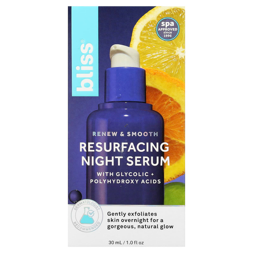 Bliss, Renew & Smooth, обновляющая ночная сыворотка, 30 мл (1 жидк. унция)