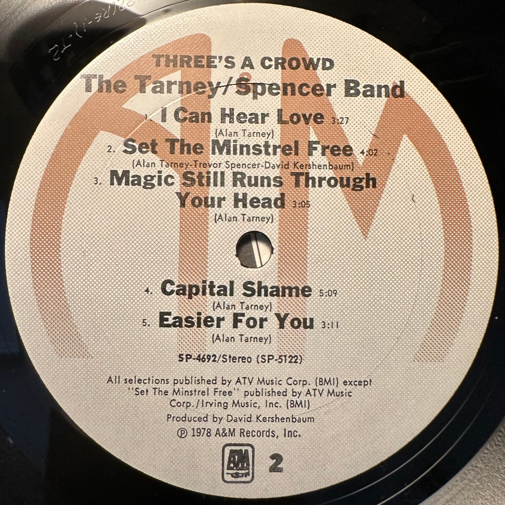 The Tarney/Spencer Band - Three's A Crowd (США 1978г.)