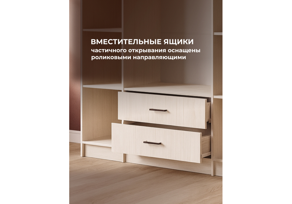 Шкаф Woodville Валетта ясень анкор светлый