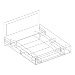 Кровать 1600 (без основания) МС "Вита"