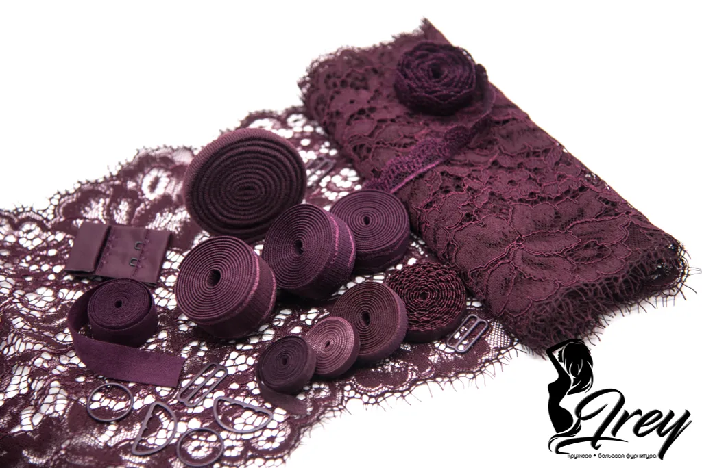 Бельевая фурнитура в цвете слива