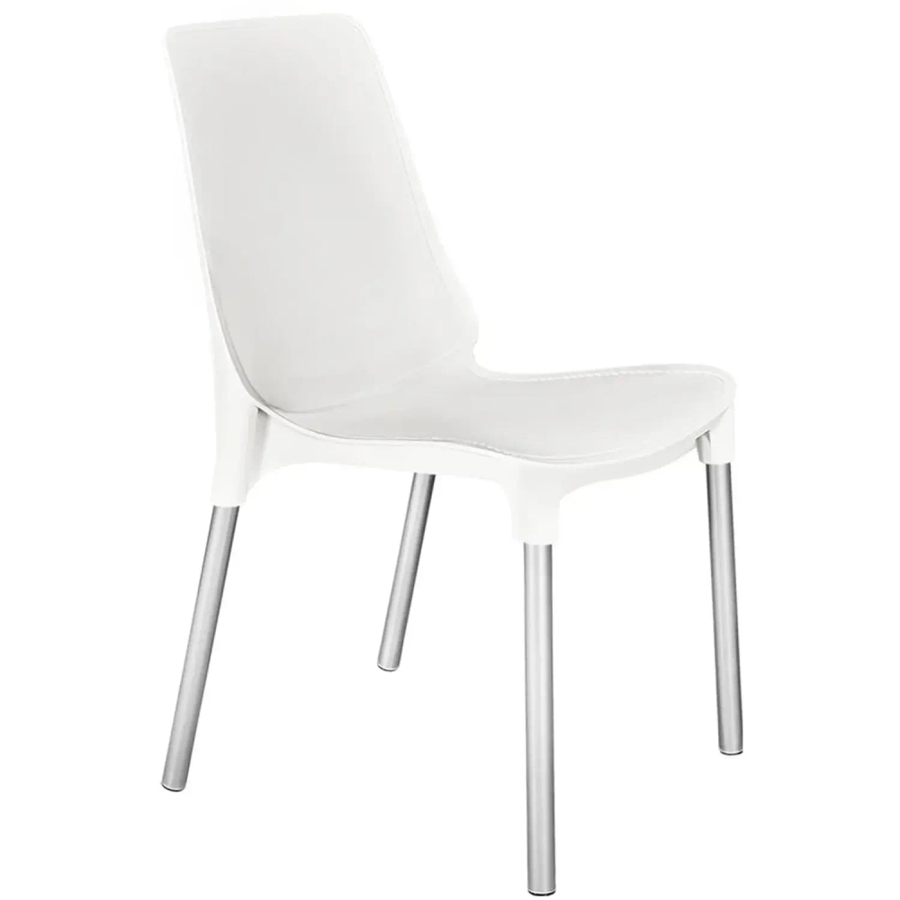 Стул для столовых EL_SHT-S75 пластик белый/хром лак 1880