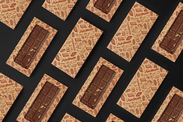 Упаковка с окном для шоколадной плитки 100 г. Handmade