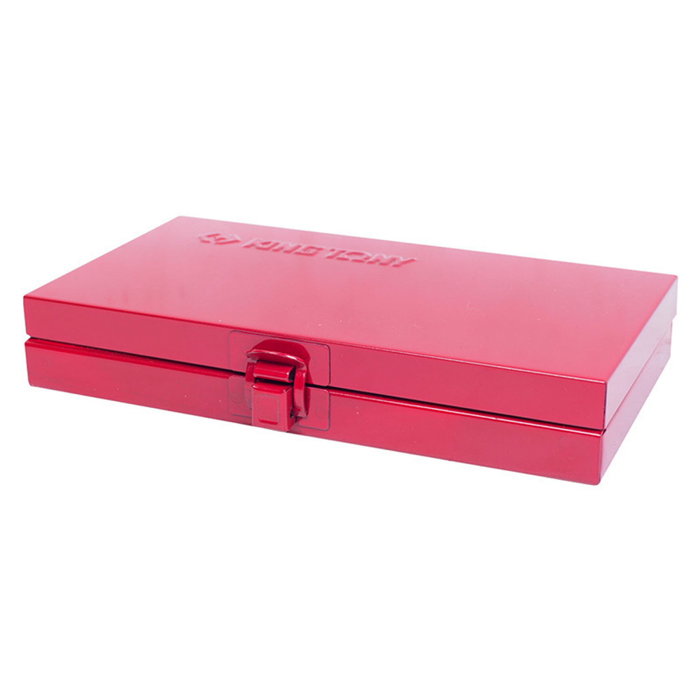 KING TONY (2519MR) Набор торцевых головок с принадлежностями 1/4", 6-гранные, 4-12 мм, 18 предметов