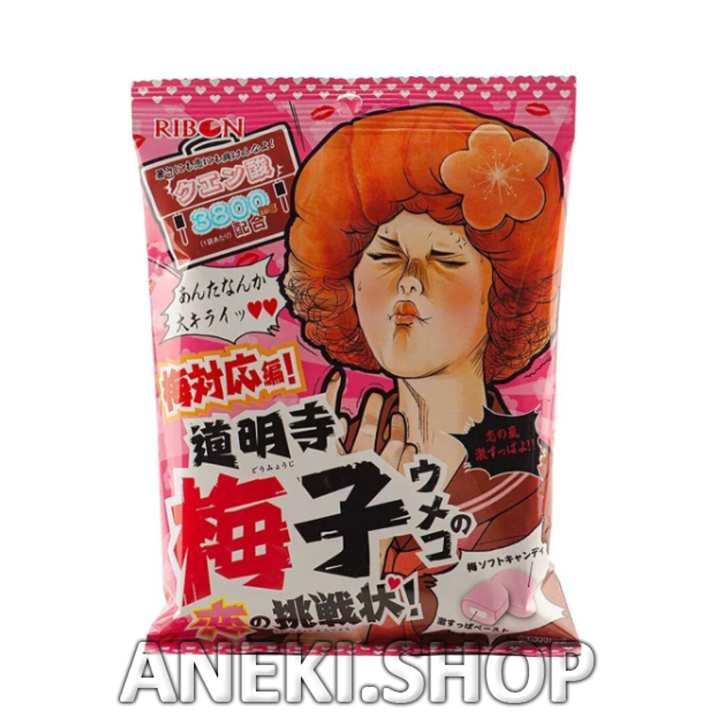 Конфеты жевательные с кислой начинкой внутри со вкусом сливы 70 г Ribon