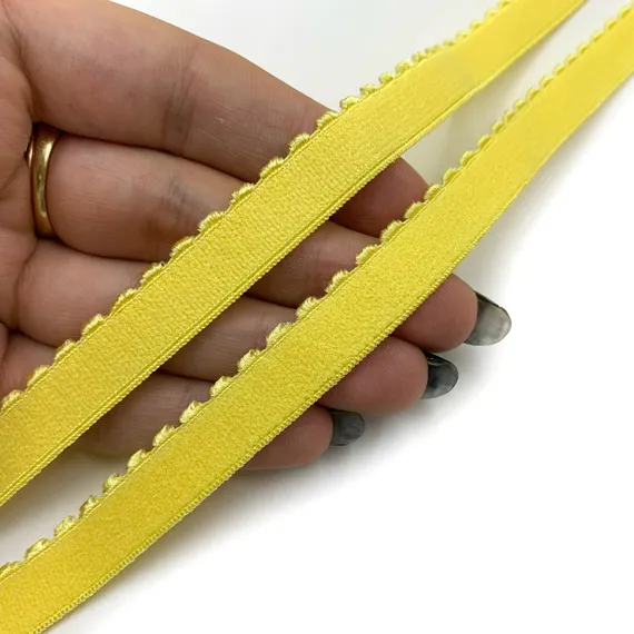 Резинка отделочная желтая 12 мм, 641/12