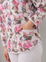 Костюм с брюками КБ-71/бежмеланж-розы