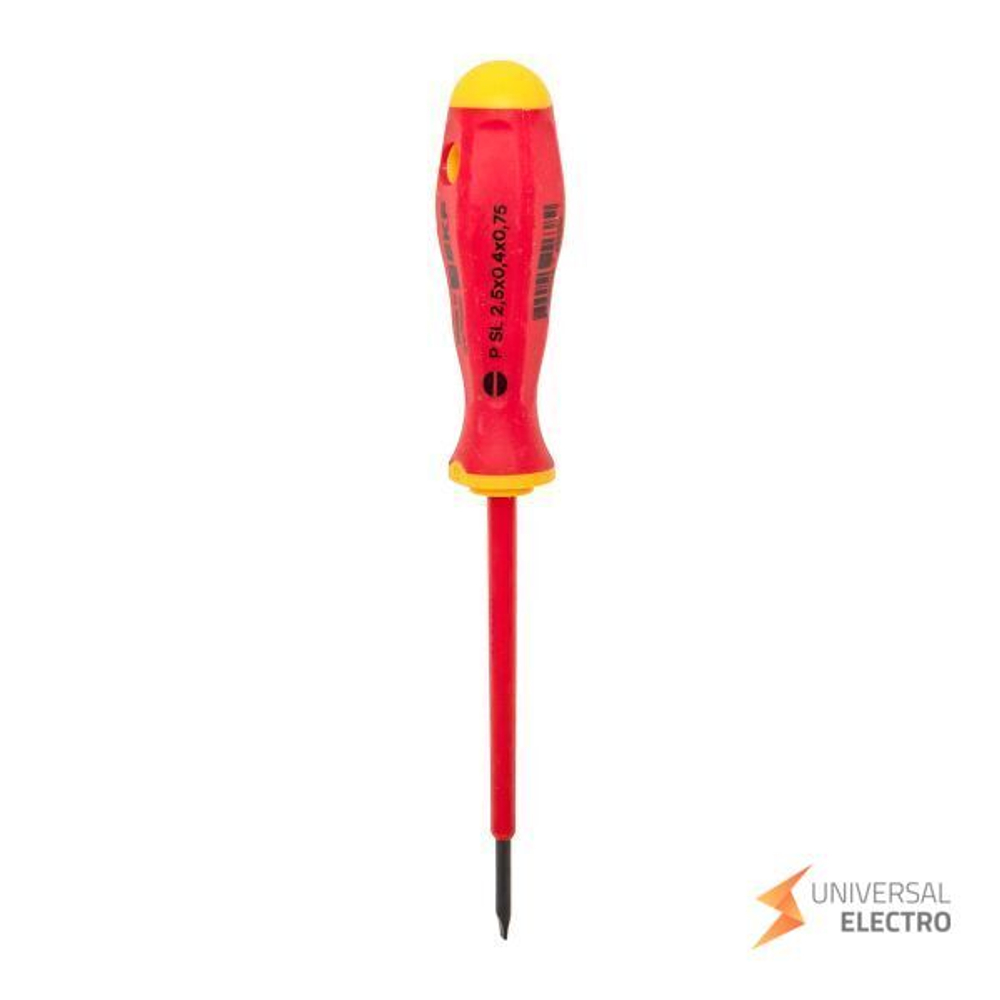 Отвертка Professional SL2,5х0,4 мм VDE 1000В EKF