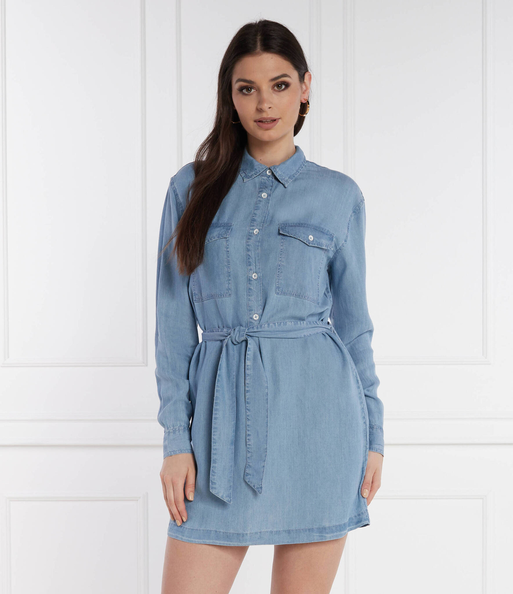 Платье с ремешком ERINE Pepe Jeans London - голубой(PL953485)