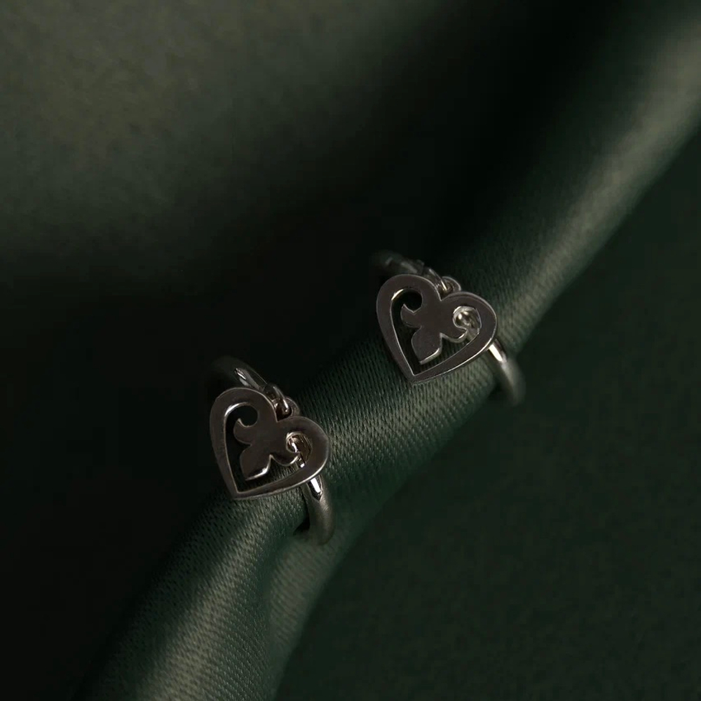 Серьги-кликеры СЕРДЕЧКО