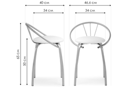 Стул на металлокаркасе Tankard ваниль крап / светлый мусс