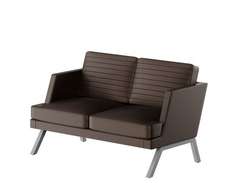 Алдо Диван двухместный ALD-02L Линкольн 221/Металл Серый 1430*875*890