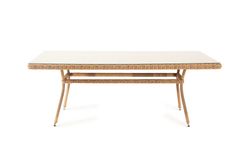 "Латте" плетеный стол из искусственного ротанга 160х90см, цвет соломенный