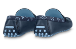 LOUIS VUITTON Hockenheim Moccasin Shoes "Blue With Monogram Collar"