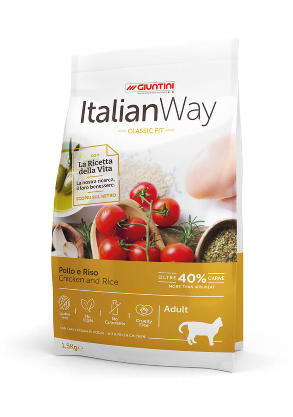 Italian Way  корм для кошек с курицей и рисом (ITALIAN WAY CHICKEN/RICE) 1,5 кг