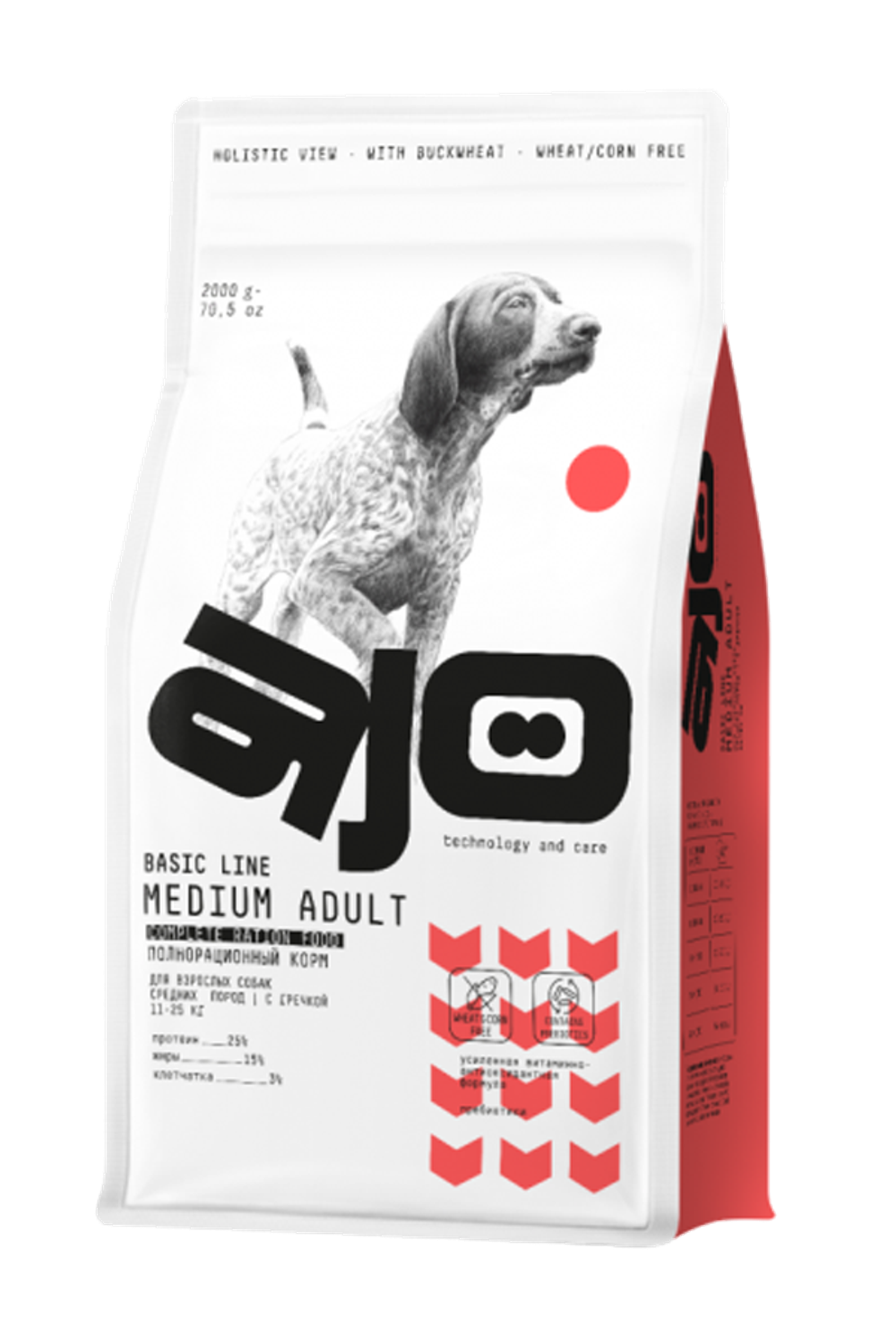 AJO Dog Medium Adult Говядина 2кг.