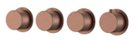 Смеситель встроенный с термостатом STICK DIAMOND BRUSHED BRONZE 5-проходной