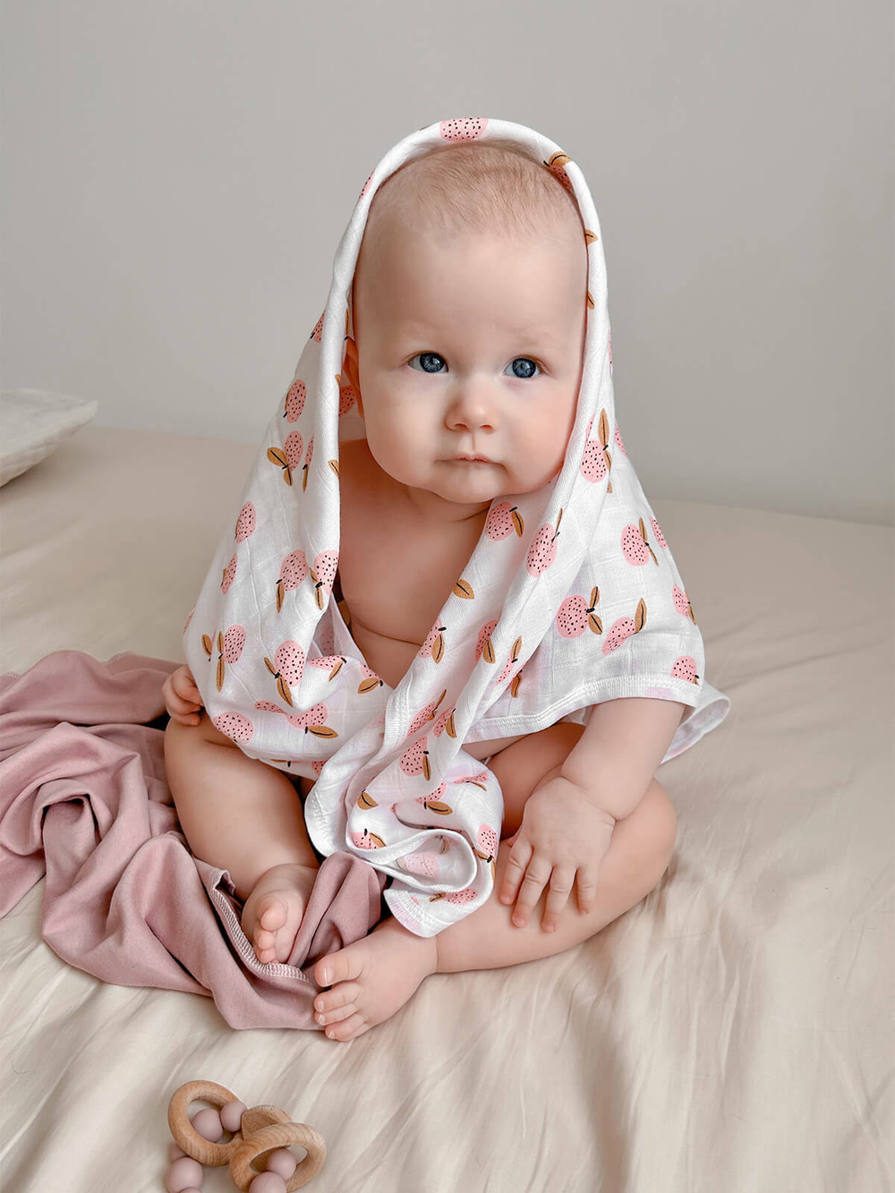 Муслиновая пелёнка Mjölk Персики