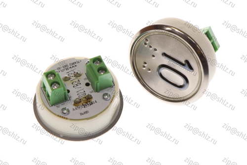 Кнопка (кнопочный модуль) EA2406S-S-R "10 этаж", круглая, красная статическая подсветка, Брайль