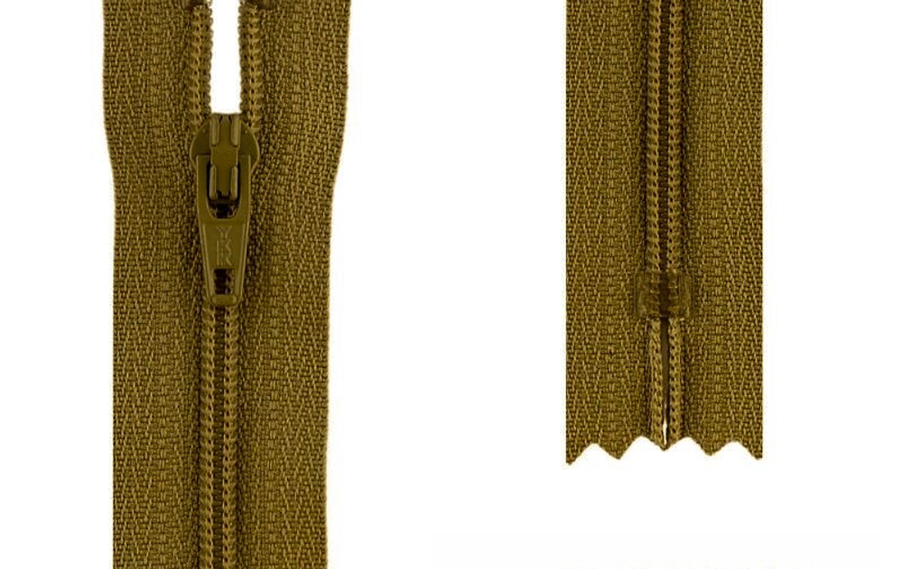 Молния витая, неразъемная YKK Тип 3 20 см, цв.900