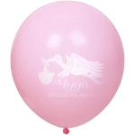 Воздушные шары 5 шт, 10»/25см «Наша доченька», Розовый/белый