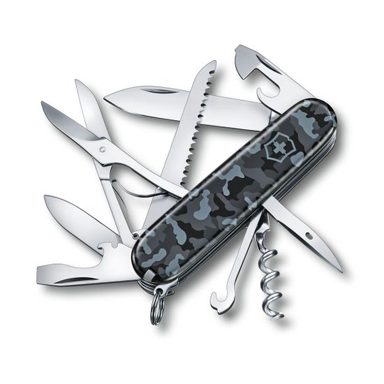 Складной нож Victorinox 1.3713.942 Huntsman Navy Camouflage c клинком из стали X55CrMo14, рукоять Cellidor