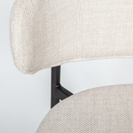 Стул полубарный Adele, ткань, светло-серый