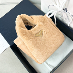 Prada Shearling Mini Handbag 18 cm