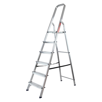 Стремянка усиленная, 6 ступеней, алюминиевая, MTX