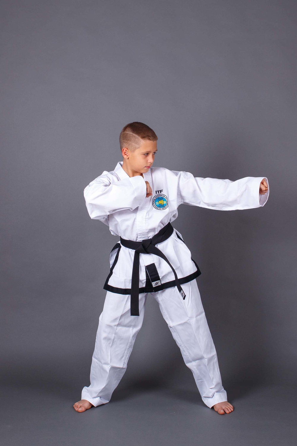 Добок ITF ProfSport (черный кант)