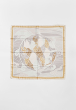 Шелковый платок Qyzgaldaq BEIGE 90×90