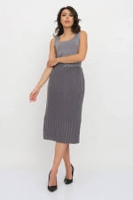 Юбка И 001 дл/серый