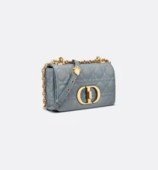 Сумка Dior Caro, модель маленького формата темно-серый