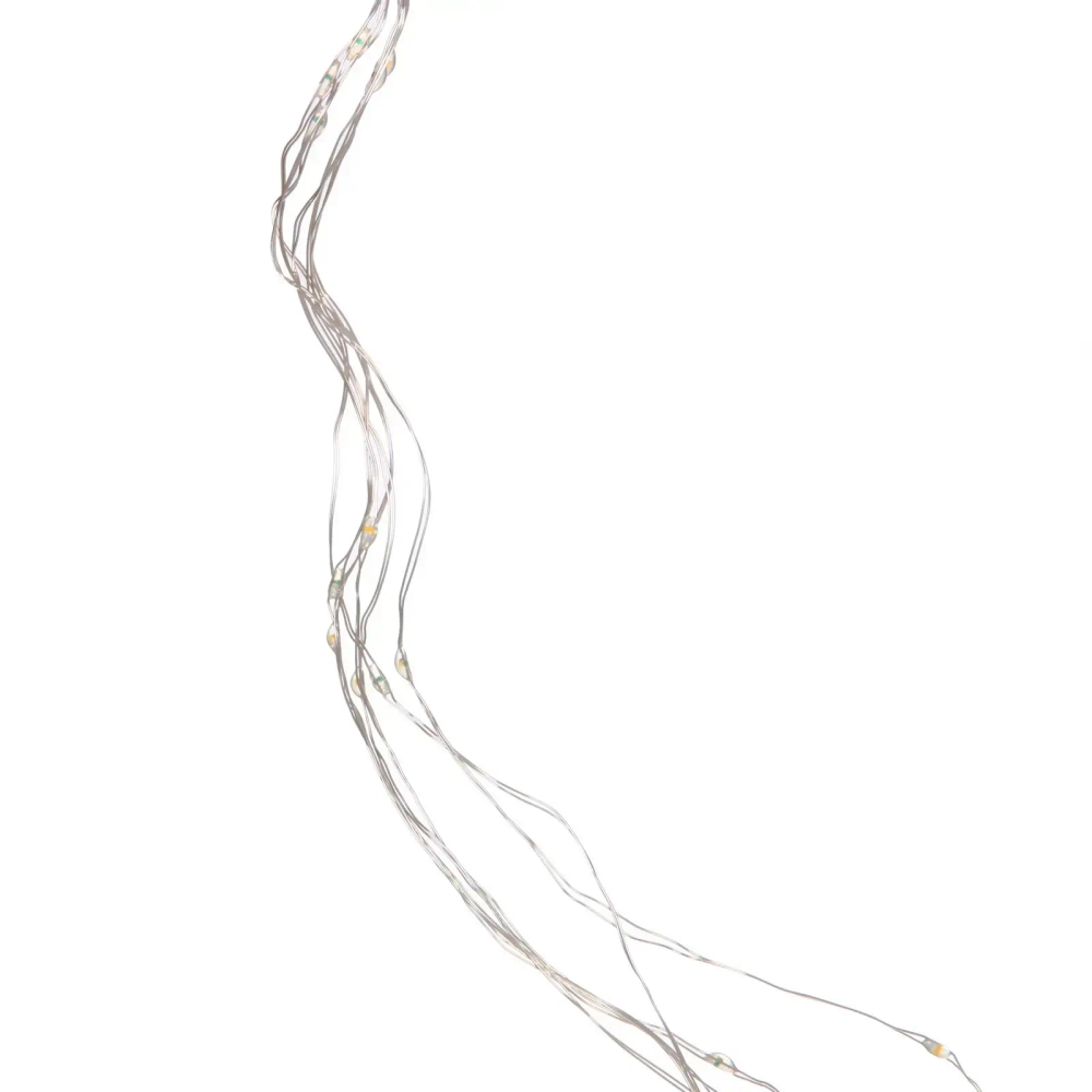 Светильник дачный на солн.батерее «Чайник Лампа» 27*15*10 см, 37 ламп LED (6 нитей, длина 55 см, подставка 79 см), Теплый белый