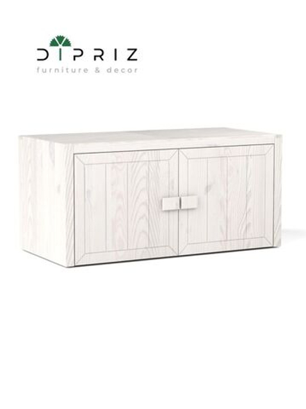 Антресоль Карлос 2 двери 50х105,2х50 из сосны, белый воск