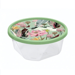 Контейнер для продуктов круглый 0,85л с декором (зеленый)