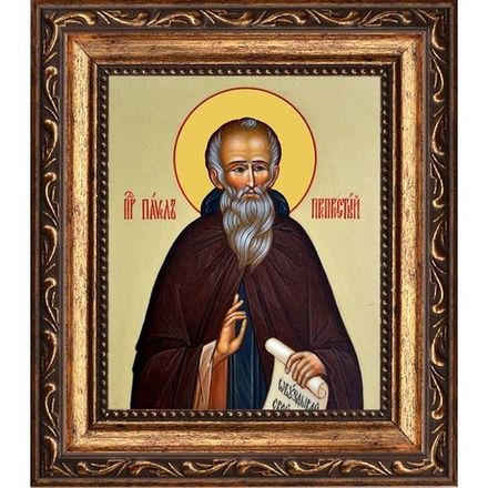 Павел Препростый преподобный. Икона на холсте.
