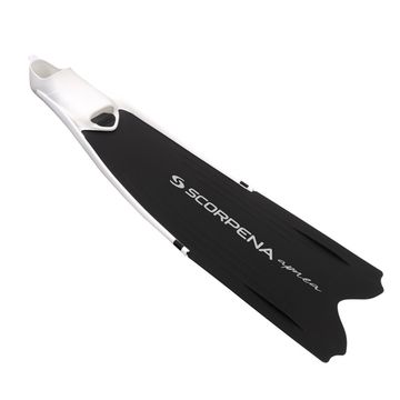 Ласты Scorpena F1 Apnea черные с белыми калошами