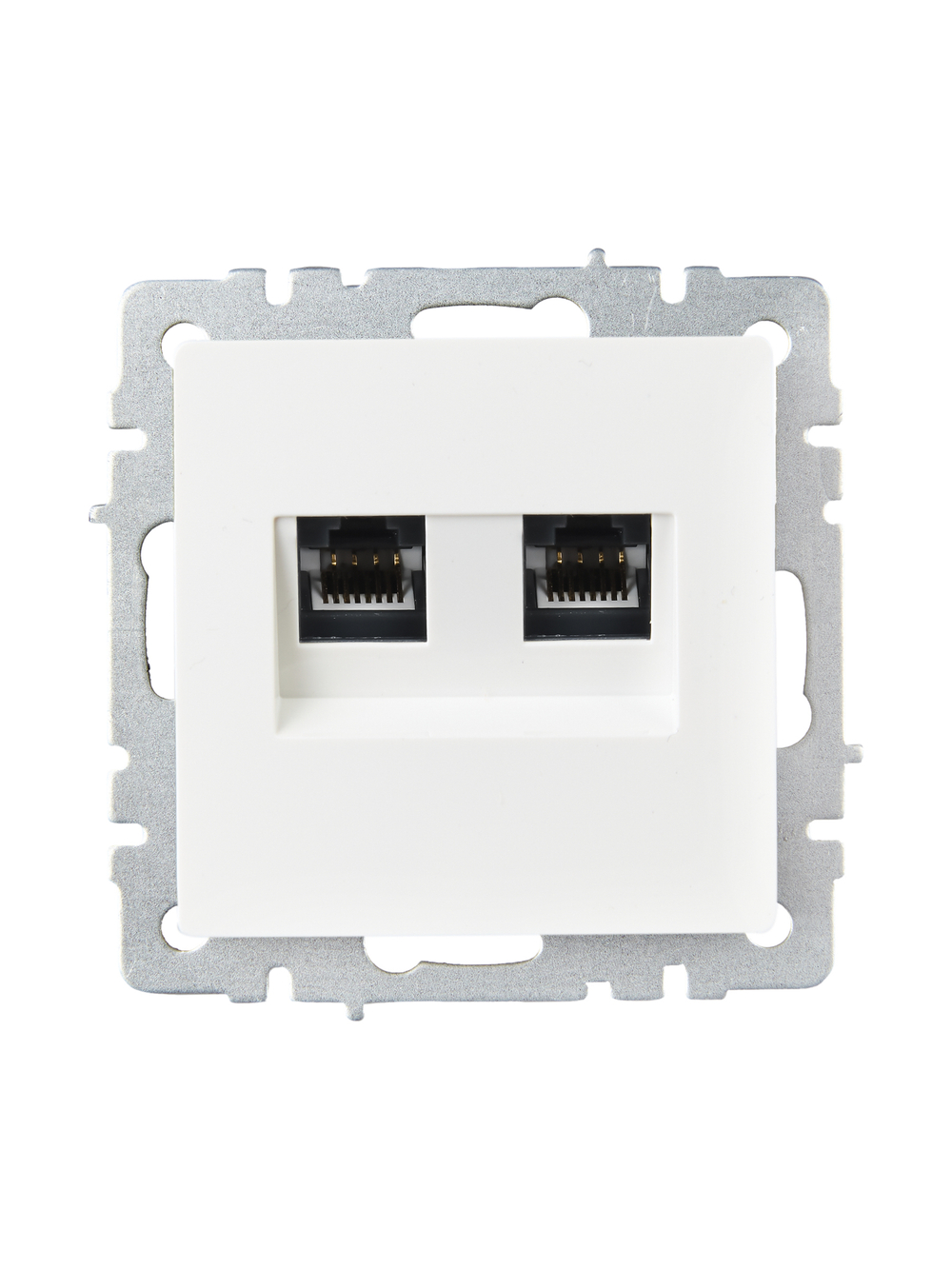 BRITE Розетка компьютерная двойная RJ45 кат.6 РК11-2-БрБ белый IEK