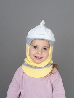 Шлем весенний/осенний вязаный (Лимонный мусс) ОРЕО