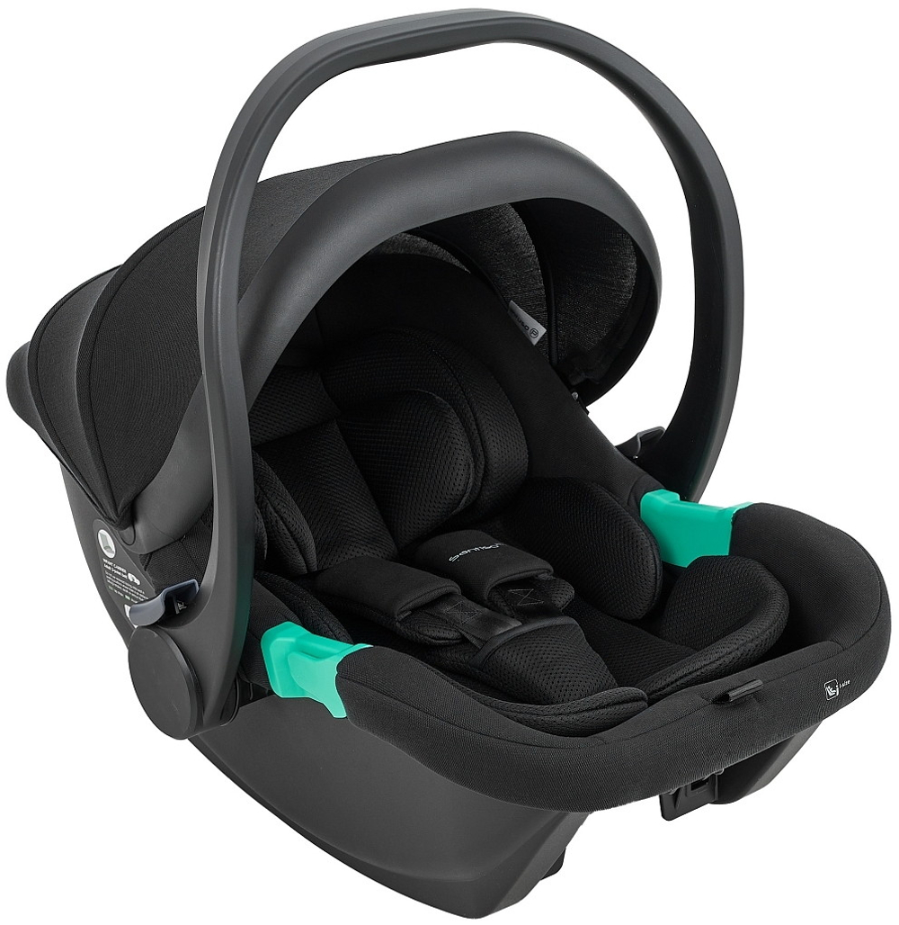 Детская коляска Roan Bass Next Classic d14 2.0 3 в 1 с автокреслом Pituso Santiso Pro Black BSNC/95/2 Caviar/Black/руч.Cappuccino
