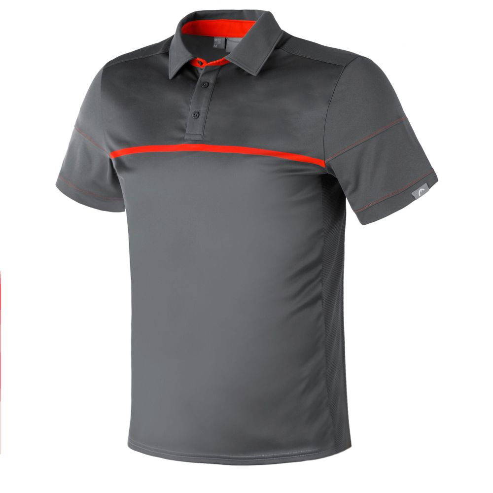 Мужское теннисное поло HEAD Radical Polo Special Edition Men - Dark Grey, Lightred