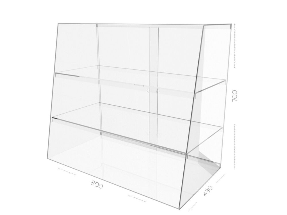 Витрина 800х430х700мм